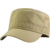 Big Size (61-65cm) Khaki Army Style Mesh Cap